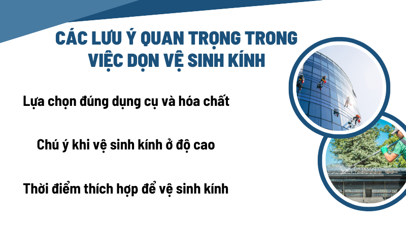 Các lưu ý quan trọng trong việc dọn vệ sinh kính