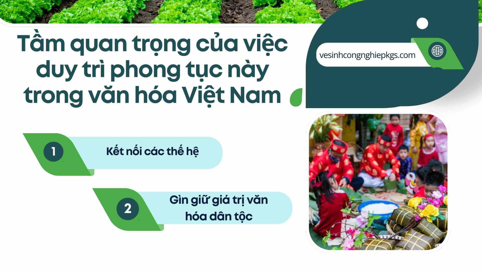 Tầm quan trọng của việc duy trì phong tục này trong văn hóa Việt Nam Tầm quan trọng của việc duy trì phong tục này trong văn hóa Việt Nam