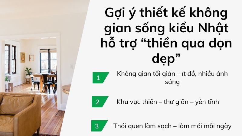 Gợi ý thiết kế không gian sống kiểu Nhật hỗ trợ “thiền qua dọn dẹp” Gợi ý thiết kế không gian sống kiểu Nhật hỗ trợ “thiền qua dọn dẹp”