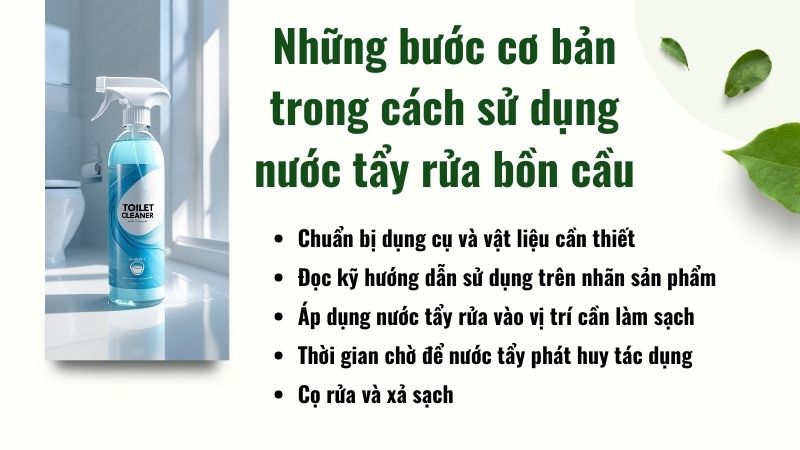 Những bước cơ bản trong cách sử dụng nước tẩy rửa bồn cầu Những bước cơ bản trong cách sử dụng nước tẩy rửa bồn cầu