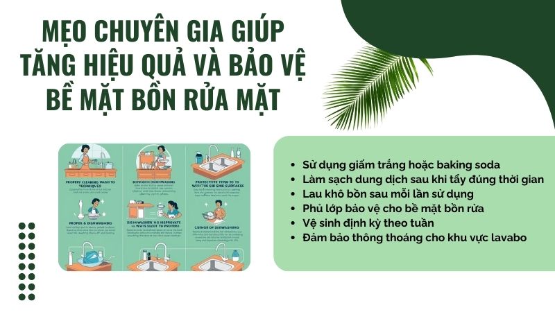 Mẹo chuyên gia giúp tăng hiệu quả và bảo vệ bề mặt bồn rửa mặt Mẹo chuyên gia giúp tăng hiệu quả và bảo vệ bề mặt bồn rửa mặt