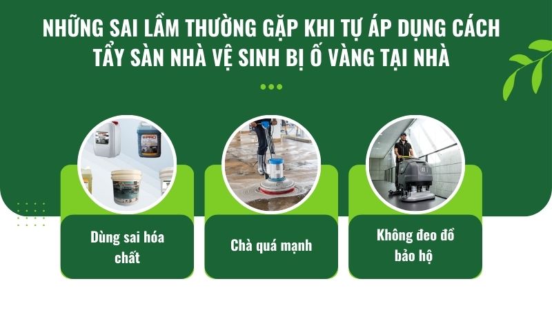 Những sai lầm thường gặp khi tự áp dụng cách tẩy sàn nhà vệ sinh bị ố vàng tại nhà Những sai lầm thường gặp khi tự áp dụng cách tẩy sàn nhà vệ sinh bị ố vàng tại nhà