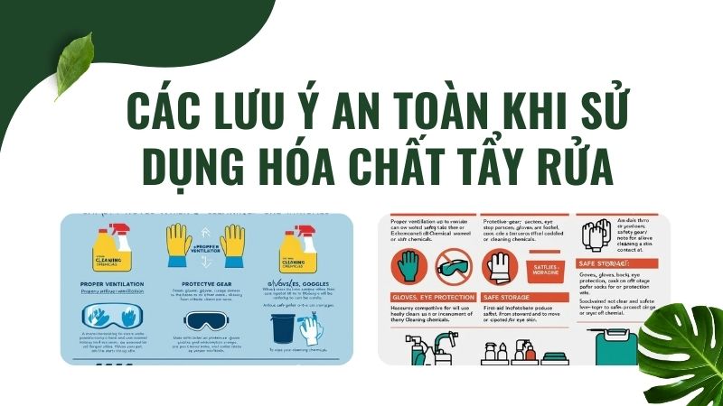 Các lưu ý an toàn khi sử dụng hóa chất tẩy rửa