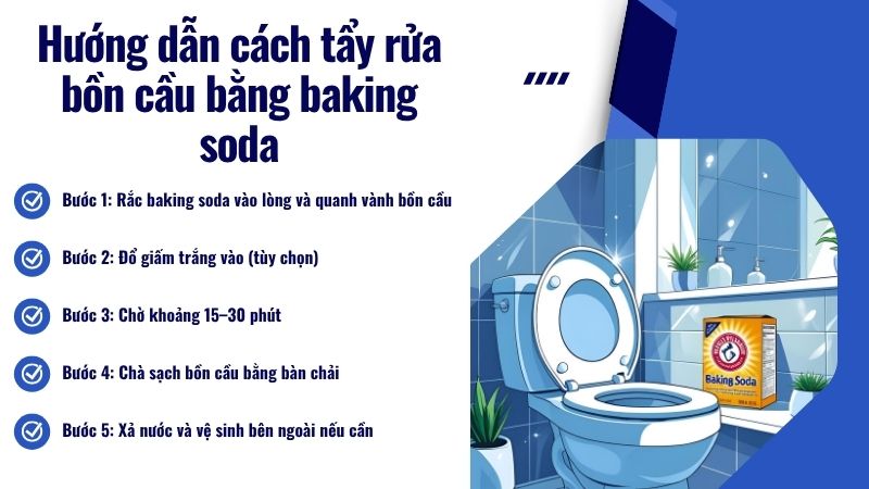 Hướng dẫn cách tẩy rửa bồn cầu bằng baking soda Hướng dẫn cách tẩy rửa bồn cầu bằng baking soda