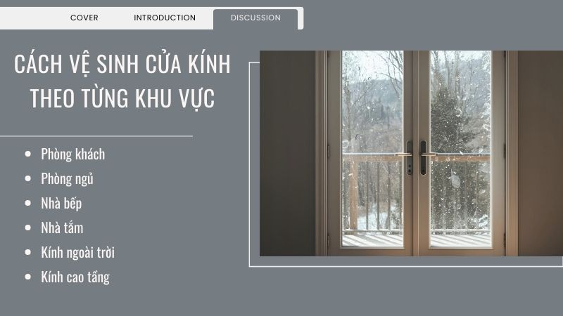 Cách vệ sinh cửa kính theo từng khu vực Cách vệ sinh cửa kính theo từng khu vực