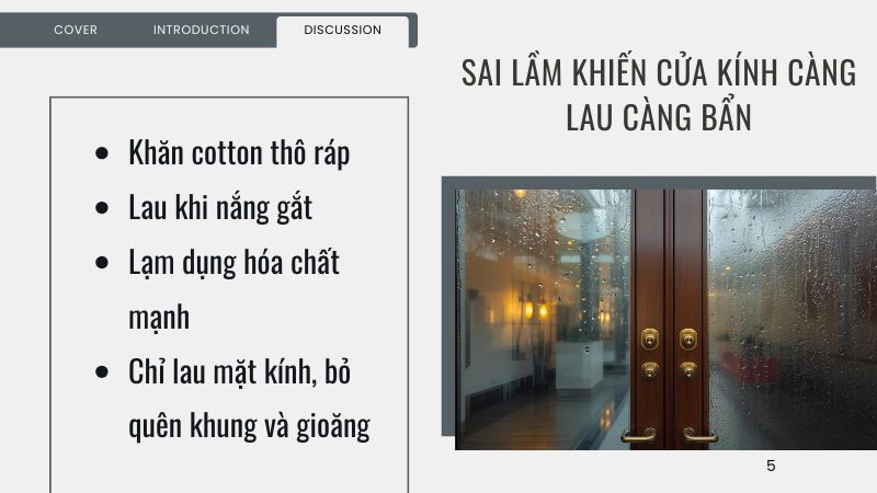 Sai lầm khiến cửa kính càng lau càng bẩn Sai lầm khiến cửa kính càng lau càng bẩn