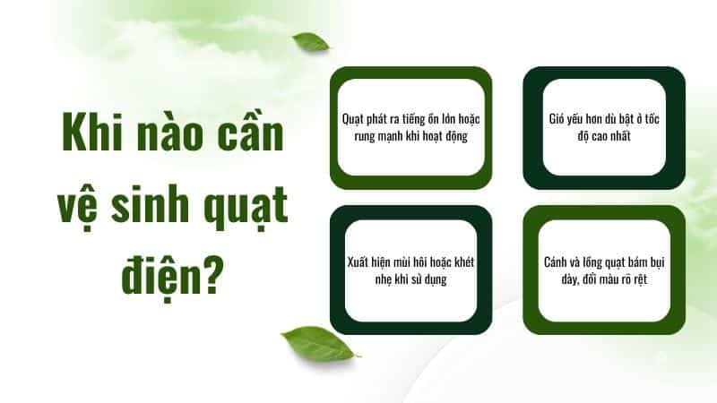 Khi nào cần vệ sinh quạt điện?
