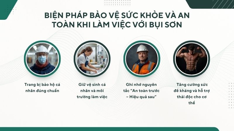Biện pháp bảo vệ sức khỏe và an toàn khi làm việc với bụi sơn