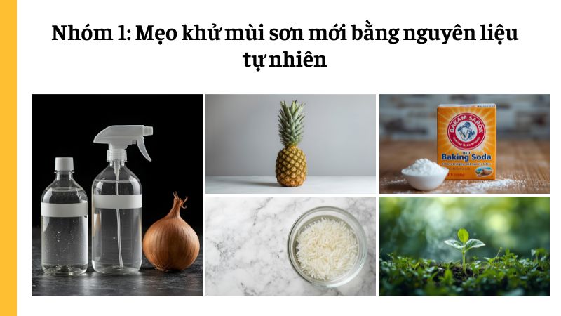 Nhóm 1: Mẹo khử mùi sơn mới bằng nguyên liệu tự nhiên Nhóm 1: Mẹo khử mùi sơn mới bằng nguyên liệu tự nhiên