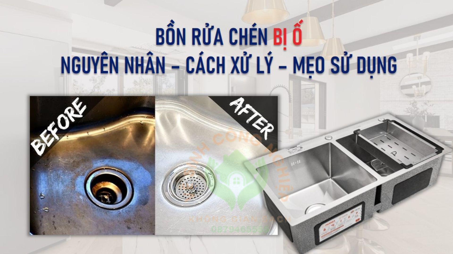 Tìm hiểu về nguyên nhân bồn rửa chén bị ố vàng